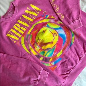 Nirvana Pink Graphic Sweatshirt